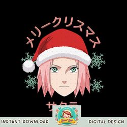 Naruto Shippuden Merry Christmas Sakura png, digital download, instant