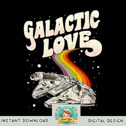 Star Wars Rainbow Millennium Falcon Galactic Love png, digital download, instant