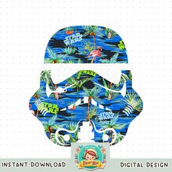 Star Wars Stormtrooper Hawaiian Print Helmet Graphic png, digital download, instant png, digital download, instant
