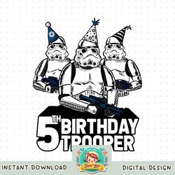 Star Wars Stormtrooper Party Hats Trio 5th Birthday Trooper png, digital download, instant