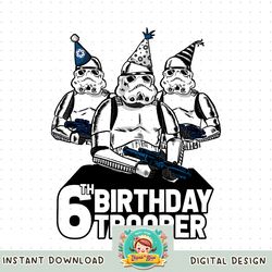 Star Wars Stormtrooper Party Hats Trio 6th Birthday Trooper png, digital download, instant