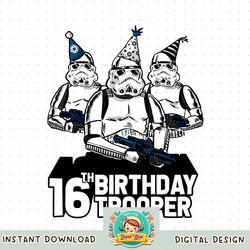 Star Wars Stormtrooper Party Hats Trio 16th Birthday Trooper png, digital download, instant