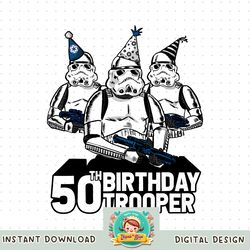 Star Wars Stormtrooper Party Hats Trio 50th Birthday Trooper png, digital download, instant