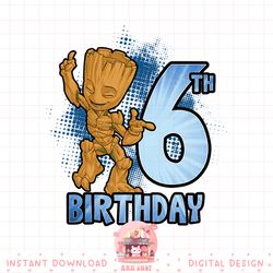 Marvel Guardians Of The Galaxy Baby Groot 6th Birthday png, digital download, instant