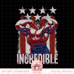Marvel Hulk Incredible Stars and Stripes Graphic png, digital download, instant png, digital download, instant