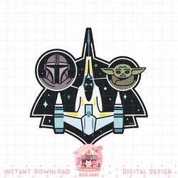 Star Wars The Mandalorian and Grogu N-1 Starfighter Top View png, digital download, instant
