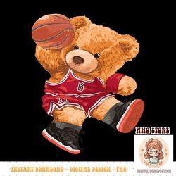 Funny Teddy Bear Basketball Slam Dunk Sport Cute Cartoon PNG sublimation copy