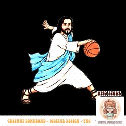 Jesus Play Basketball Funny Christmas PNG sublimation copy