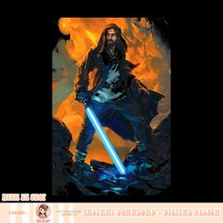 Star Wars Obi Wan Kenobi Lightsaber Hero Portrait PNG Download