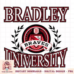 Bradley Braves Laurels Red Officially Licensed PNG Download