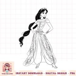 Disney Aladdin Live Action Princess Jasmine Outline PNG Download PNG Download
