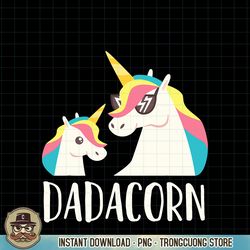 Dadacorn Father Daughter Unicorn Gift PNG Download