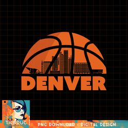 Denver City Skyline Colorado Basketball Fan Jersey png, sublimation copy