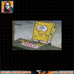 SpongeBob SquarePants Over It Portrait png, digital download, instant