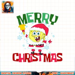 SpongeBob SquarePants Santa Outfit Merry Christmas png, digital download, instant