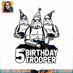 Star Wars Stormtrooper Party Hats Trio 5th Birthday Trooper png, digital download, instant