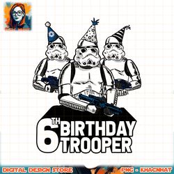 Star Wars Stormtrooper Party Hats Trio 6th Birthday Trooper png, digital download, instant