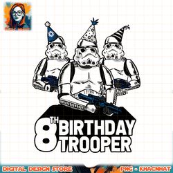Star Wars Stormtrooper Party Hats Trio 8th Birthday Trooper png, digital download, instant