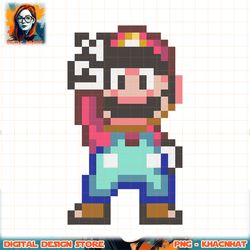Super Mario Pixel Peace Sign png, digital download, instant