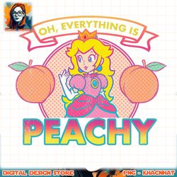Super Mario Princess Peach Everything Peachy Graphic png, digital download, instant png, digital download, instant