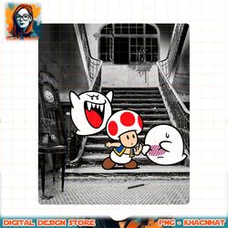 Super Mario Toad And Boo Haunted Mansion Portrait Poster png, digital download, instant