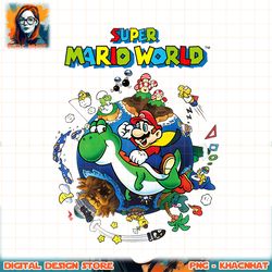 Super Mario World Yoshi _ Mario Around The World Premium png, digital download, instant