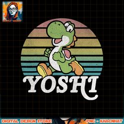 Super Mario Yoshi Retro Line Run Portrait png, digital download, instant