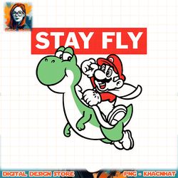 Super Mario Yoshi Ride Bold Stay Fly Poster png, digital download, instant