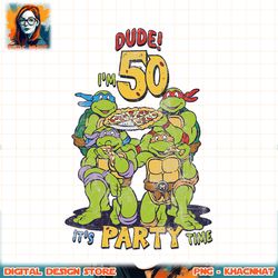 Teenage Mutant Ninja Turtles 50th Birthday Pizza Party png, digital download, instant