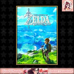 Nintendo Legend Of Zelda Link Scenery Poster png, digital download, instant