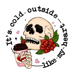 It's Cold Outside Png, Skeleton Valentine Png, Skeleton Love Png, Valentine Design, Valentine Day Digital Download