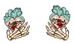 Heart Skeleton Png, Skeleton Valentine Png, Skeleton Love Png, Valentine Design, Valentine Day Digital Download