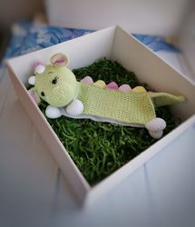 Baby Cotton Crocheted Comforter dinosaur, Crocheted dinosaur Toy