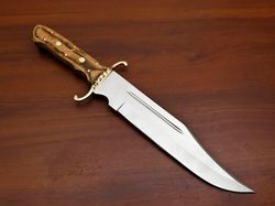 , Custom Handmade Hunting knife, BOWIE knife with leather sheath
