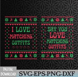 Couples Christmas Funny Christmas Matching Holiday Funny Couple Svg, Eps, Png, Dxf, Digital Download