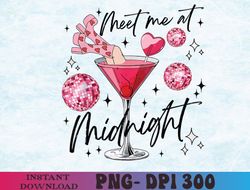 Meet Me At Midnight Disco-Ball Western Cowgirl PNG Digital Download