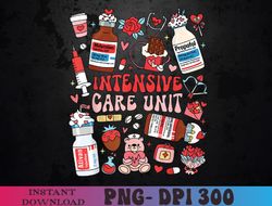 Intensive Care Unit ICU Nurse Happy Valentine's Day Retro PNG Digital Download