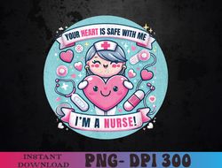 Valentine IMCU Nurse, Heartwarming Care & Love PNG Digital Download