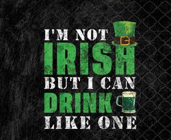 I'm not Irish but I can drink like one St Patricks Day Funny, St Patricks Day png, I'm not Irish png, I can drink like o