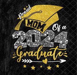 Mom Senior 2024 Proud Mom of a Class of 2024 Graduate Mother Png Design, Sublimation