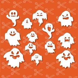 Ghost Bundle Svg, Ghost Svg, Ghost Clipart, Ghost Cricut Svg, Instant Download
