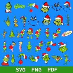Grinch Christmas Bundle Svg, Grinch Svg, Christmas Svg, Png PDF Digital File