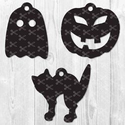 Halloween Earrings Bundle Svg, Halloween Earrings Svg, Cat Svg, Pumpkin Svg, Ghost Svg, Png Dxf File