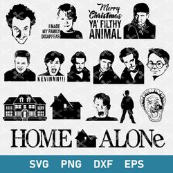 Home Alone Bundle Svg, Wet bandits Svg, Christmas Movie Svg, Png Dxf Eps Digital File