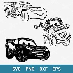 Lightning McQueen Bundle Svg, Lightning McQueen Svg, Ka Chow, Cars Svg, Png Dxf Eps Digital File