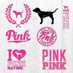 Love Pink Bundle Svg, Love Pink Svg, I Love Pink Nation Svg, Png Dxf Eps File