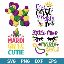 Mardu Gras Cutie Svg, My First Mardi Gras Svg, Little Mis Mardi Gras Svg, Png Dxf Eps File