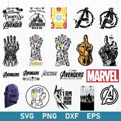 Marvel Bundle Svg, Avengers Svg, Disney Avengers Svg, Png Dxf Eps File