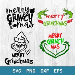 Merry Grichmas Bundle Svg, Grinch Christmas Svg, Grinch Svg, Christmas Svg, Png Dxf Eps Digital File