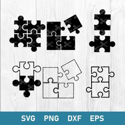 Puzzle Piece Bundle Svg, Puzzle Piece Svg, Png Dxf Eps Digital File